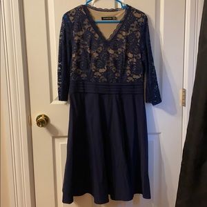Blue Lace Top Dress